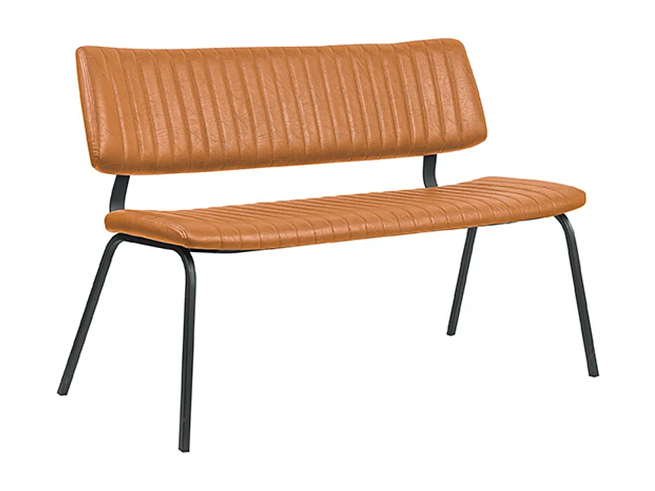 Eetkamerbank Gusto - Cognac - PU-Leder - 120 cm