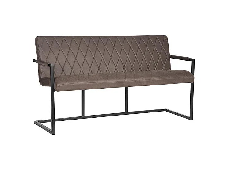Banc de salle à manger Danemark - Anthracite - Microfibre - 155 cm