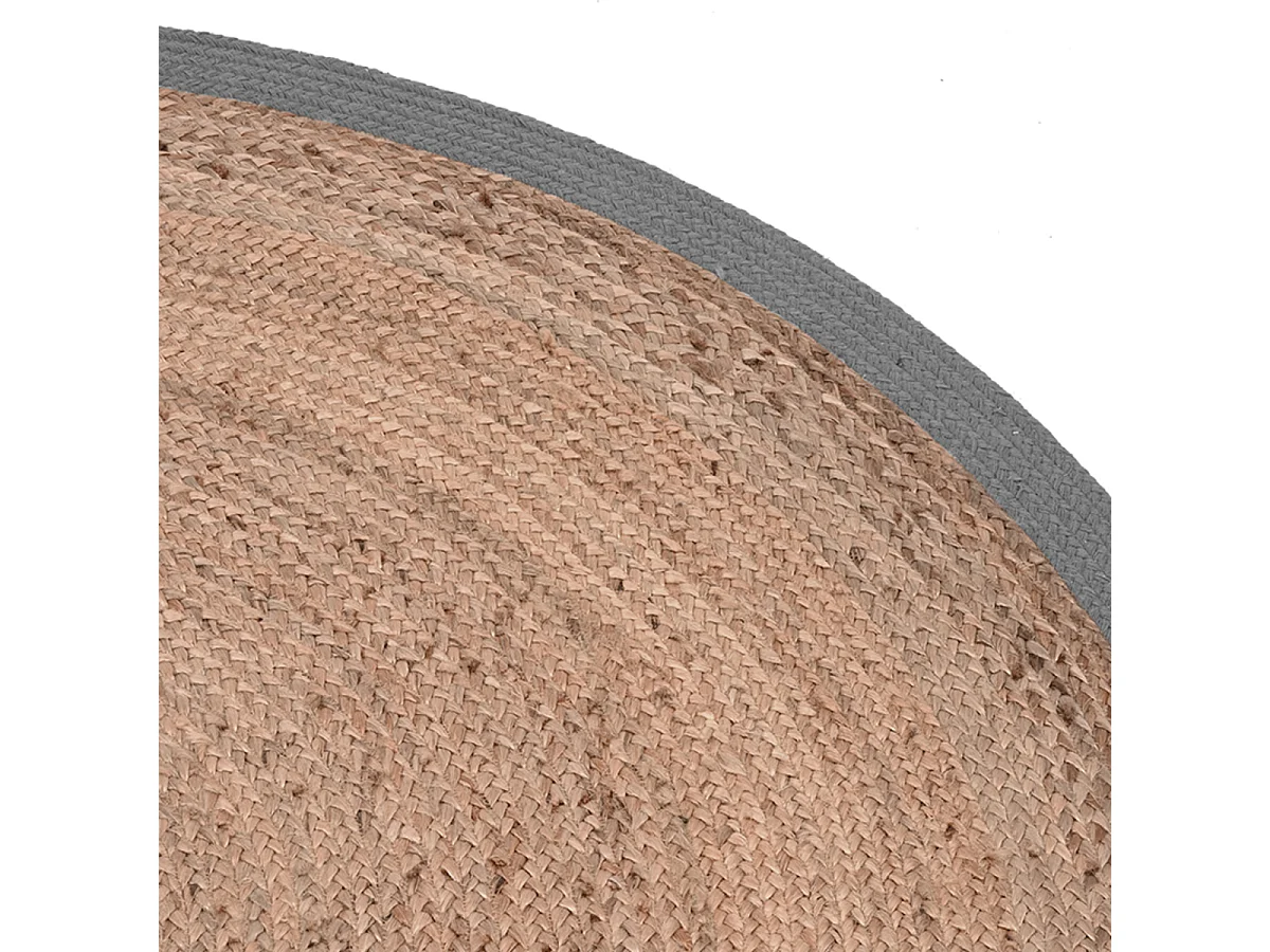 Tapis en jute - Gris - Jute - 90cm
