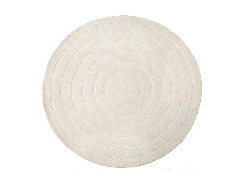 Teppich Agra - Elfenbein - Synthetik - 150x150 cm