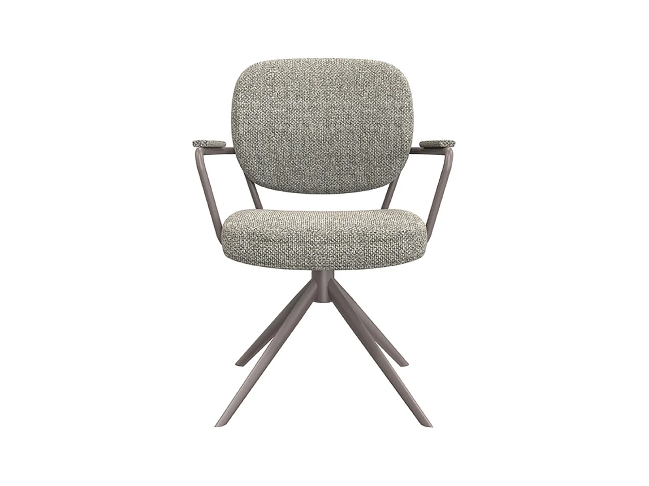 Chaise de salle à manger Basel - Gris truffe - Boucle - lot de 2