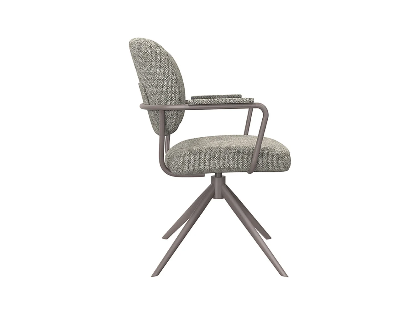 Chaise de salle à manger Basel - Gris truffe - Boucle - lot de 2