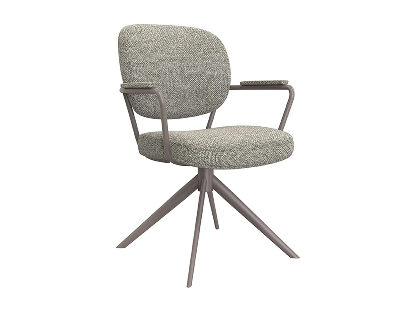 Chaise de salle à manger Basel - Gris truffe - Boucle - lot de 2