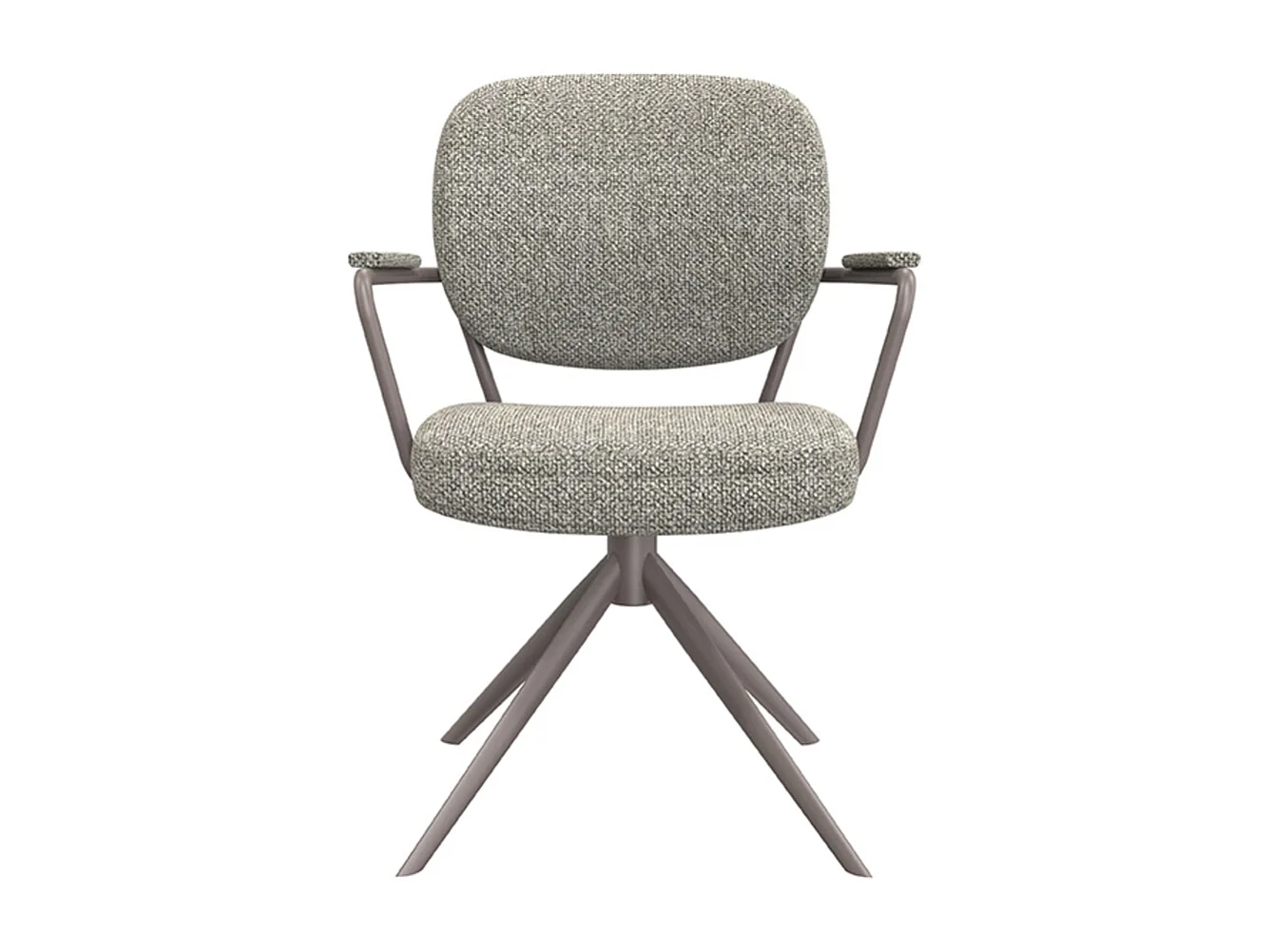 Chaise de salle à manger Basel - Gris truffe - Boucle - lot de 2