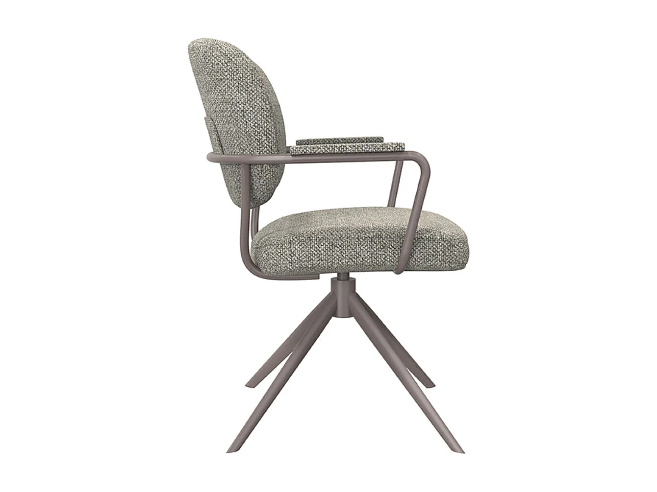 Chaise de salle à manger Basel - Gris truffe - Boucle - lot de 2