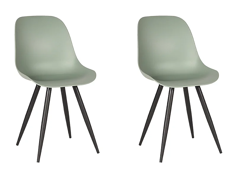 Silla de comedor Monza - Forest - Plástico - juego de 2