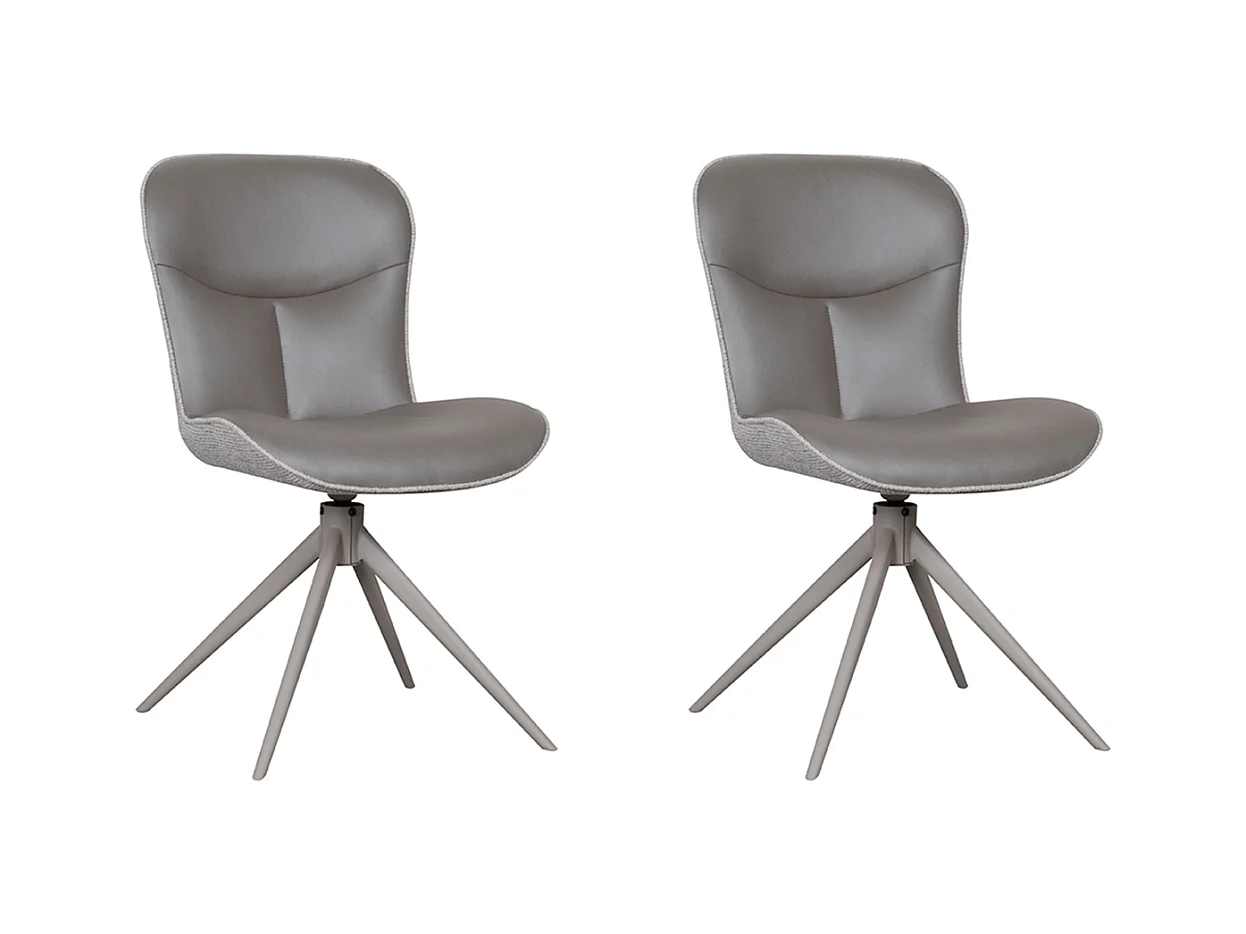 Chaise de salle à manger Thorben - Forest - Microfibre - lot de 2