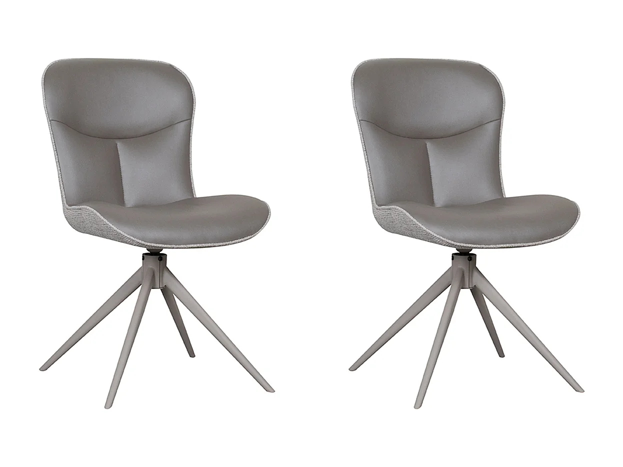 Chaise de salle à manger Thorben - Forest - Microfibre - lot de 2