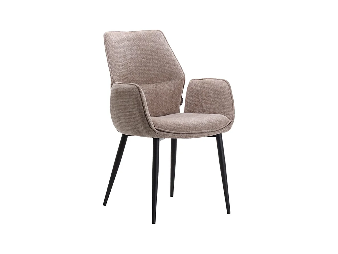 Eetkamerstoel Morris - Taupe - Stof - set van 2