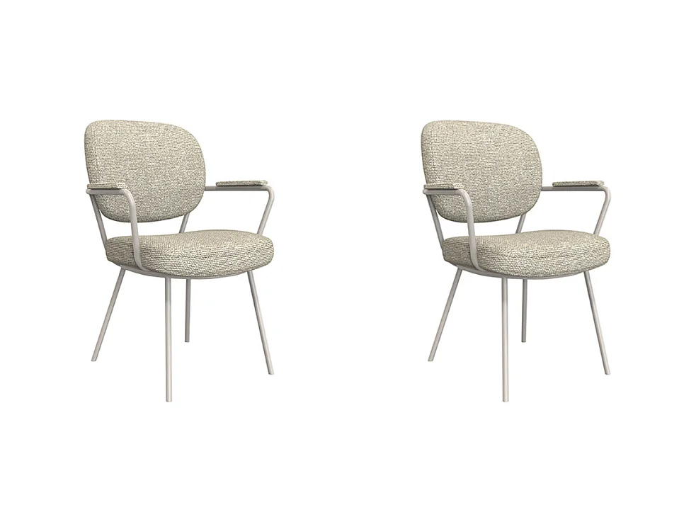 Esszimmerstuhl Lausanne - Natur - Boucle - 2er-Set