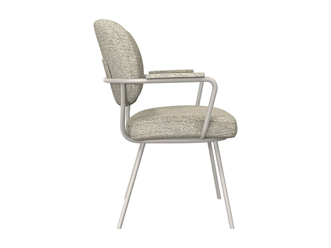 Chaise de salle à manger Lausanne - Naturel - Boucle - lot de 2