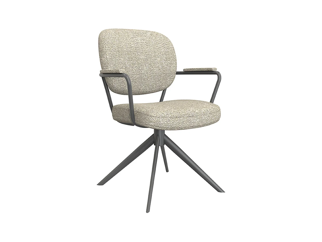 Eetkamerstoel Basel - Naturel - Boucle - set van 2