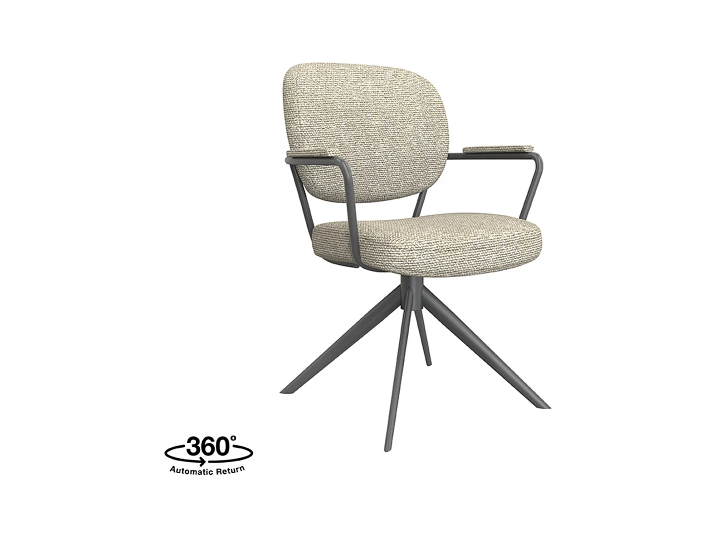 Eetkamerstoel Basel - Naturel - Boucle - set van 2