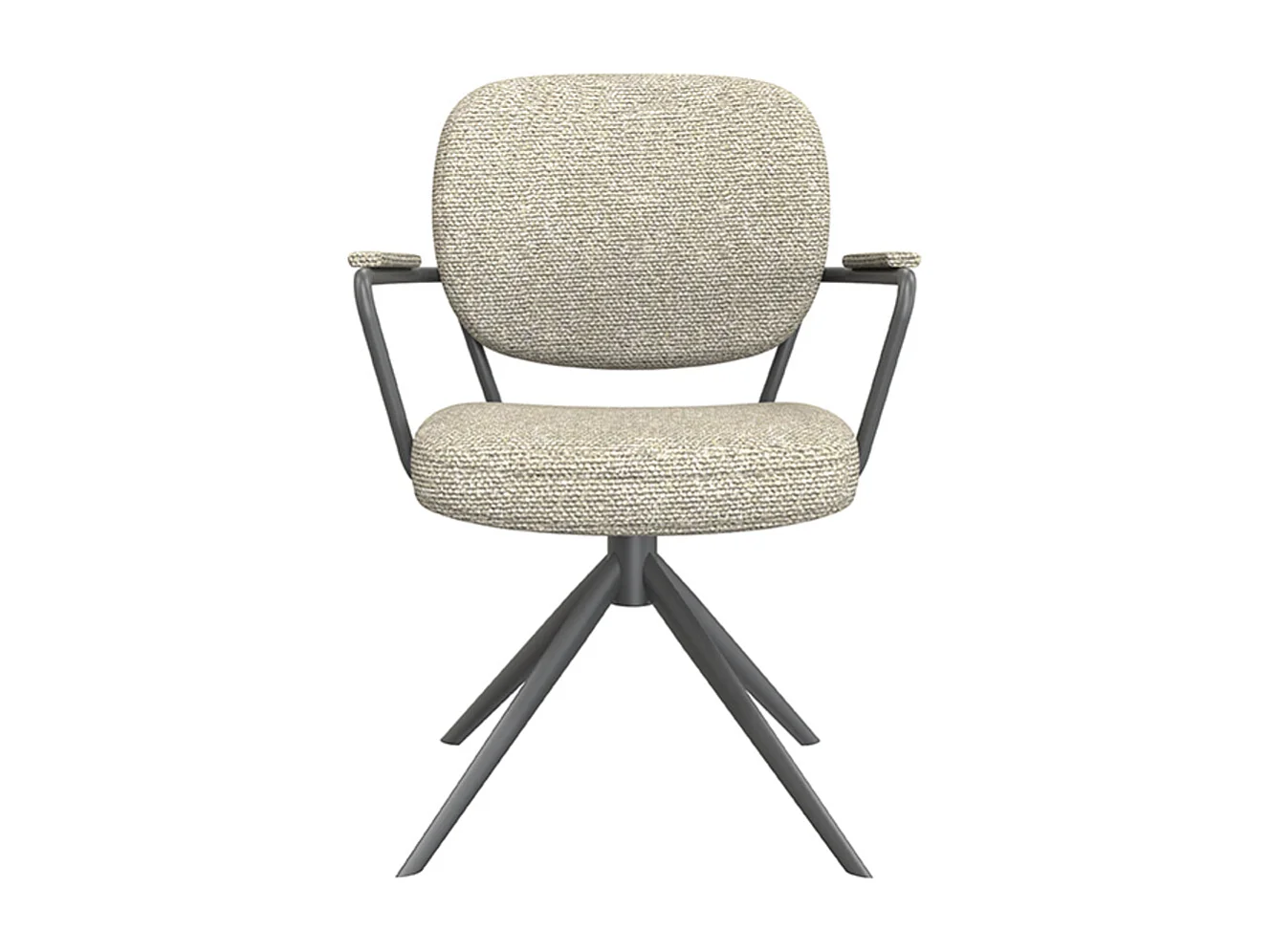 Chaise de salle à manger Basel - Naturel - Boucle - lot de 2