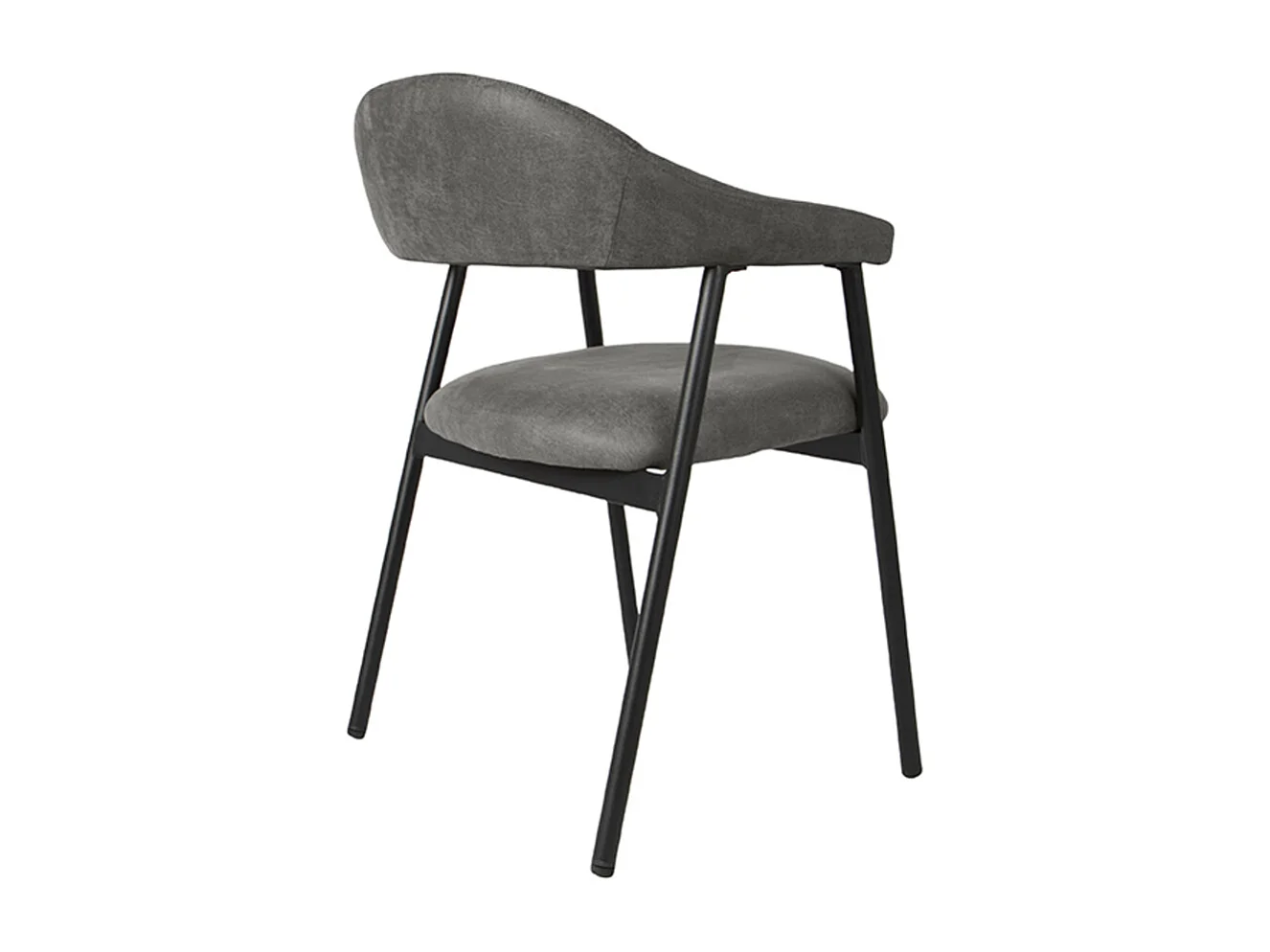 Chaise de salle à manger Amaze - Anthracite - Micro Suede - lot de 2