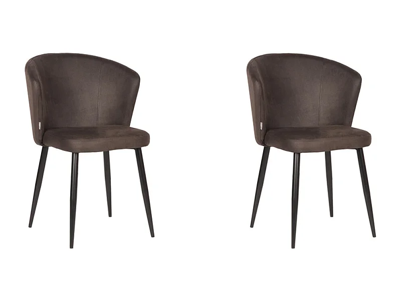 Esszimmerstuhl Wave - 58x60x85cm - Anthrazit - 2er-Set