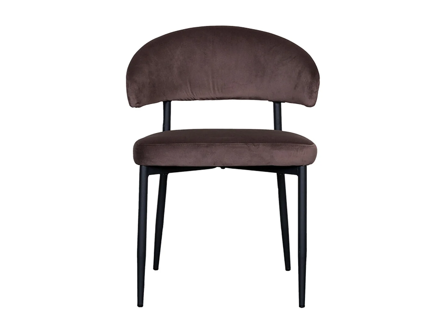 Chaise de salle à manger Bliss - Taupe - Velours - lot de 2