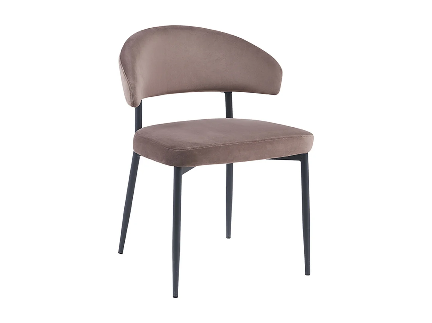 Chaise de salle à manger Bliss - Taupe - Velours - lot de 2