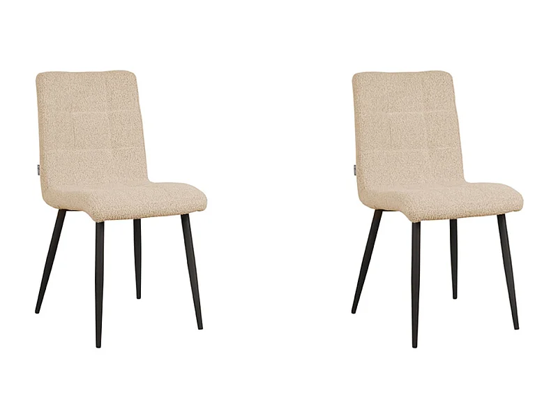 Eetkamerstoel Sam 57x45x86 cm - Zand - Stof - set van 2