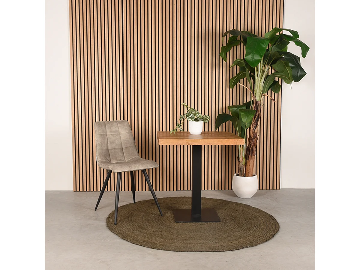 Chaise de salle à manger Jelt - Sable - Velours - lot de 2