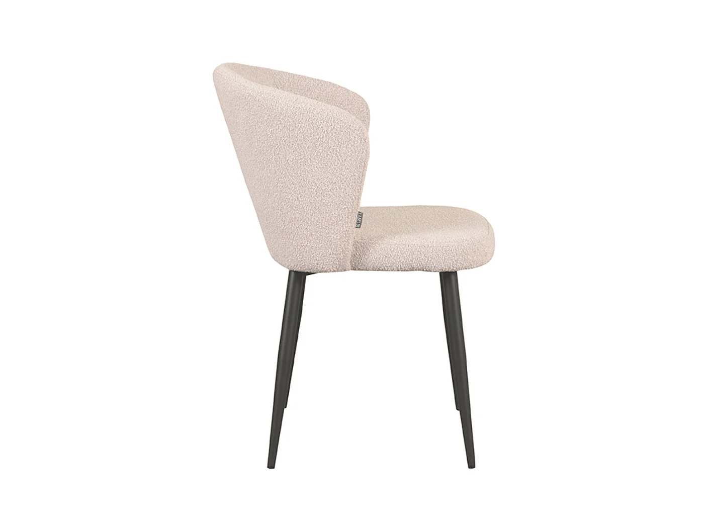 Esszimmerstuhl Wave - Natur - Bouclé - 60x58x85 cm - 2er-Set