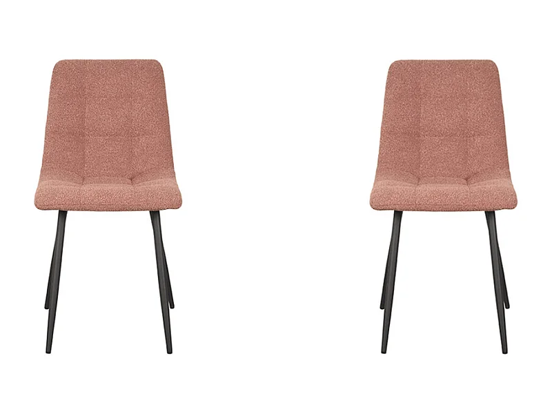 Chaise de salle à manger Juul 54x45x89 cm - Terra - Tissu - Lot de 2