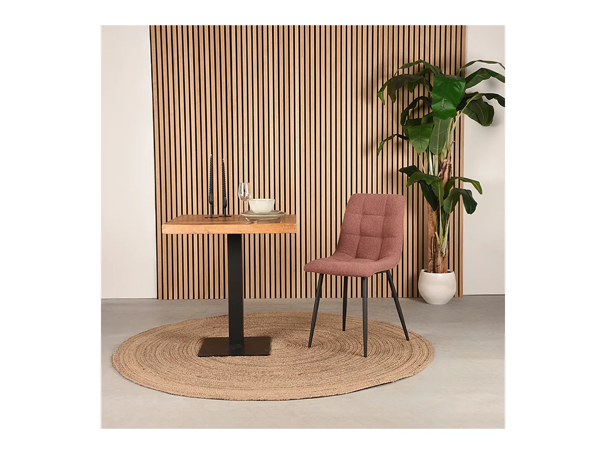 Eetkamerstoel Juul 54x45x89 cm - Terra - Stof - set van 2