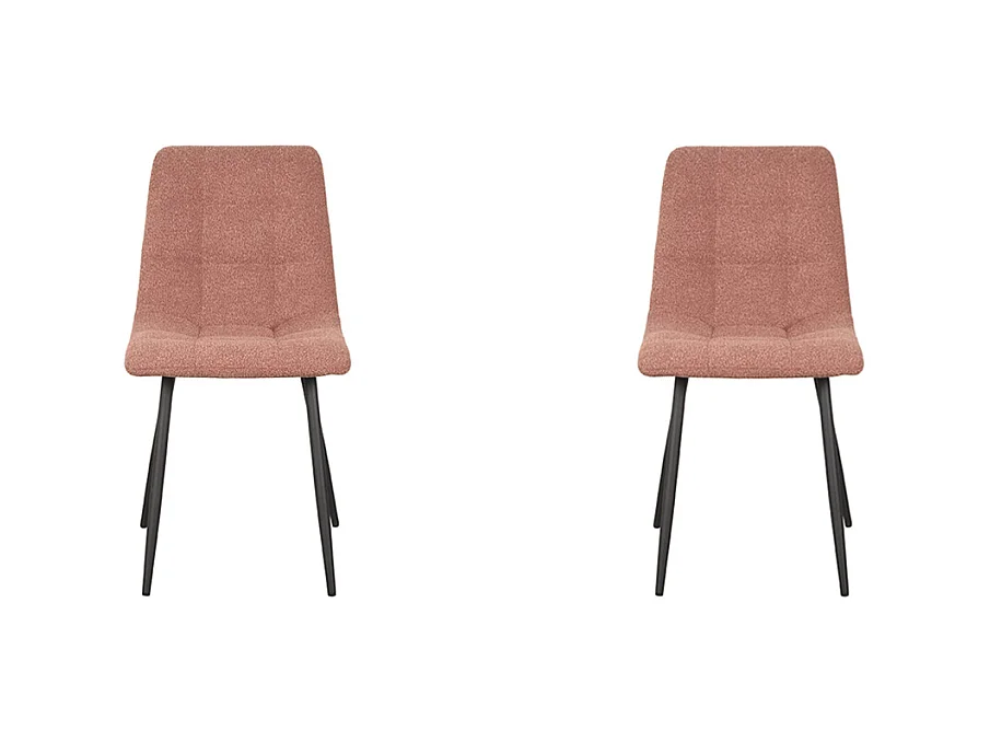 Chaise de salle à manger Juul 54x45x89 cm - Terra - Tissu - Lot de 2