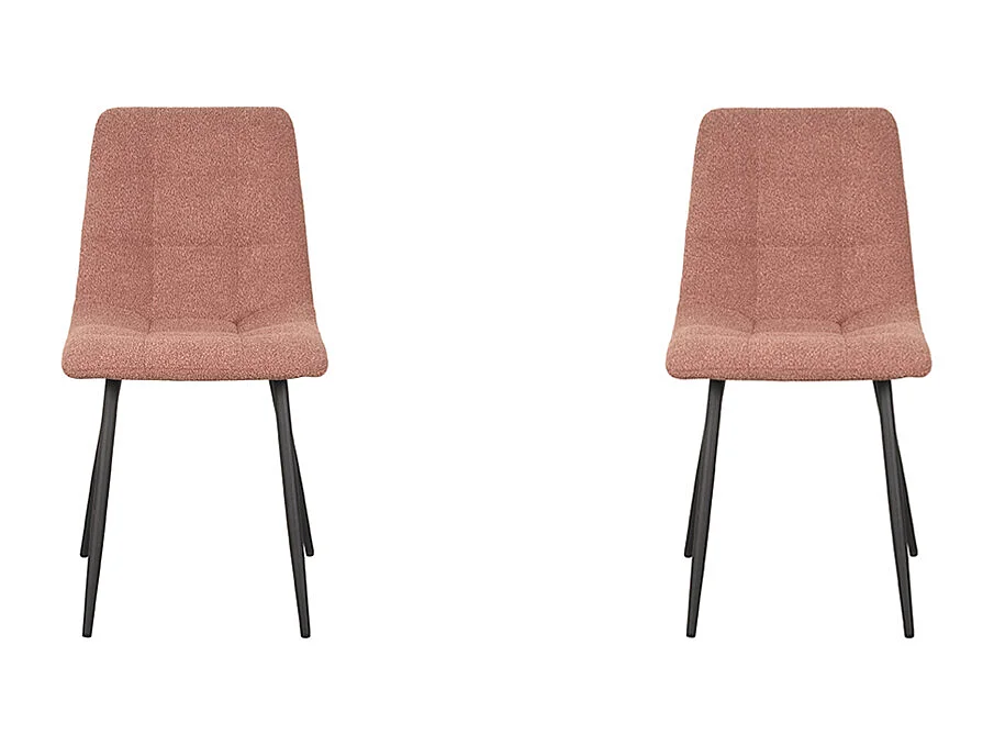 Chaise de salle à manger Juul 54x45x89 cm - Terra - Tissu - Lot de 2