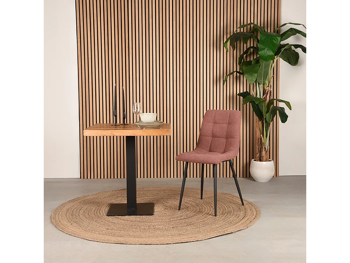 Chaise de salle à manger Juul 54x45x89 cm - Terra - Tissu - Lot de 2