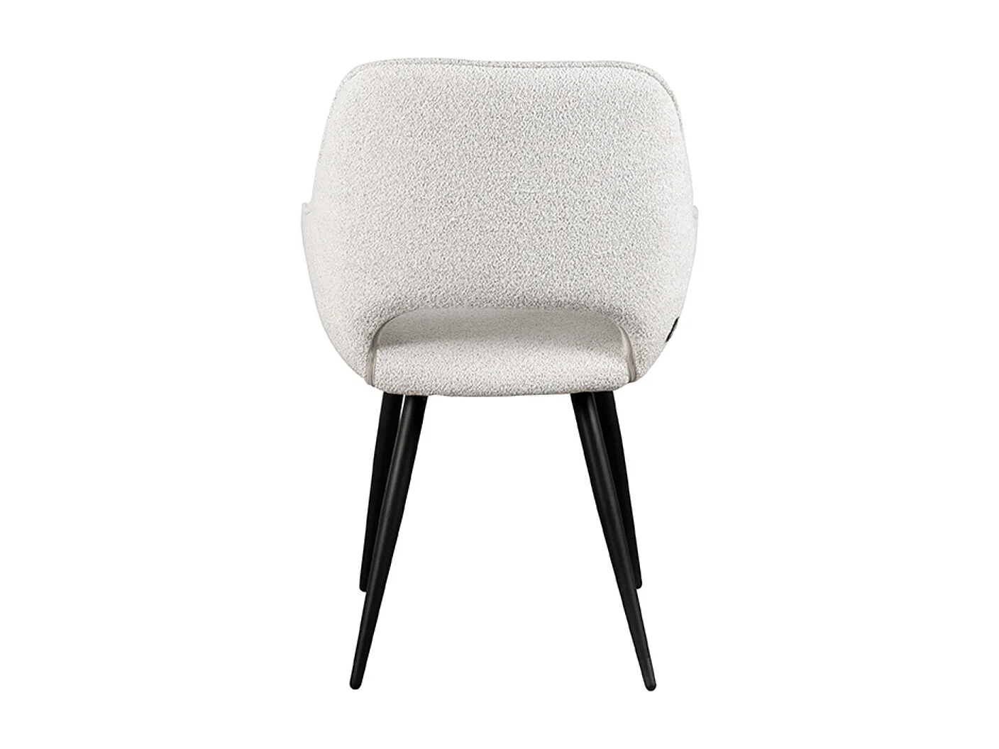 Chaise de salle à manger Fer - Crème - Boucle - lot de 2