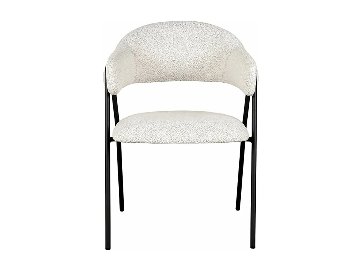 Eetkamerstoel Lowen - 58x60x84 cm - Ecru - Boucle - set van 2