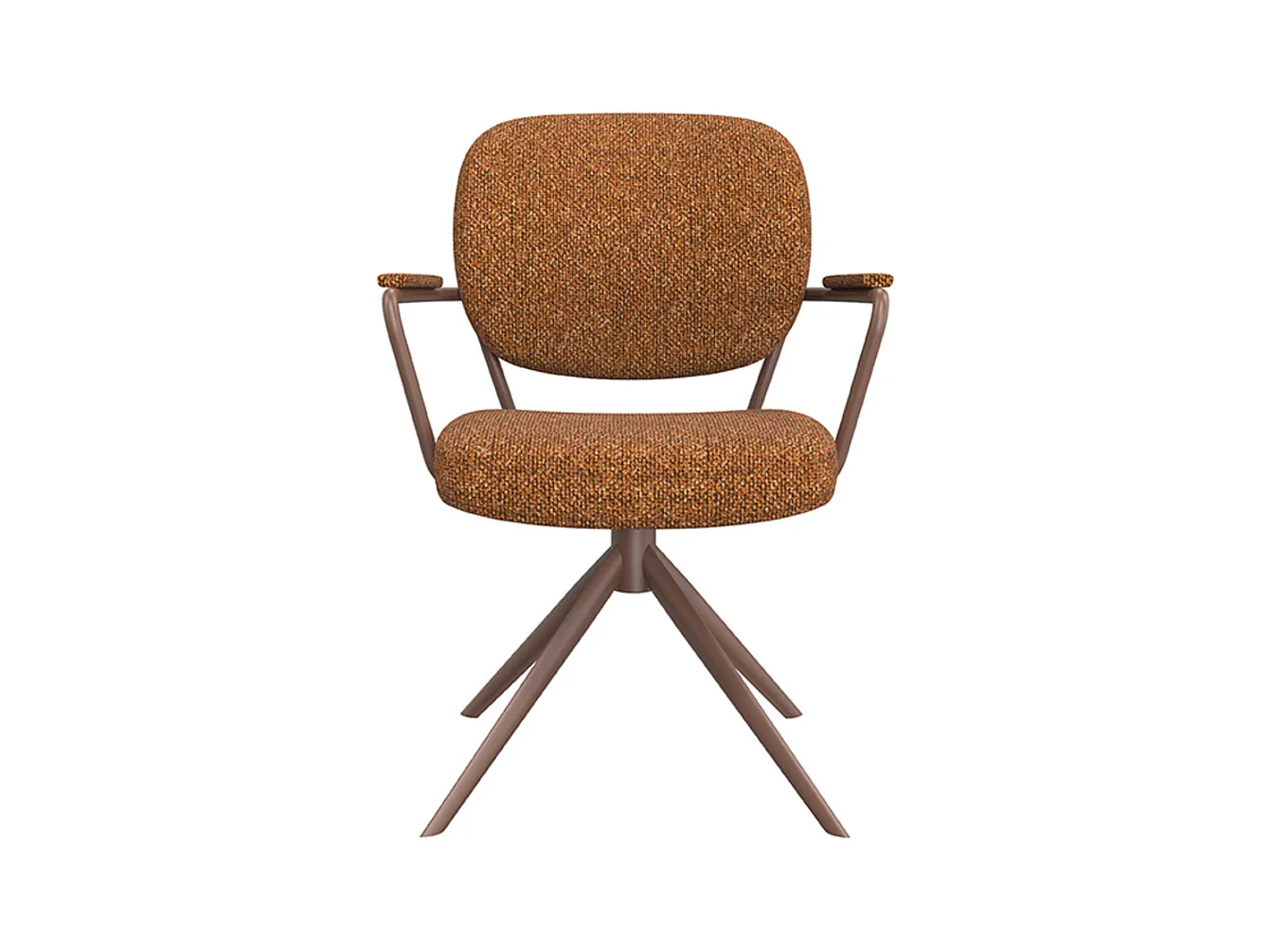 Chaise de salle à manger Basel - Corail - Boucle - lot de 2