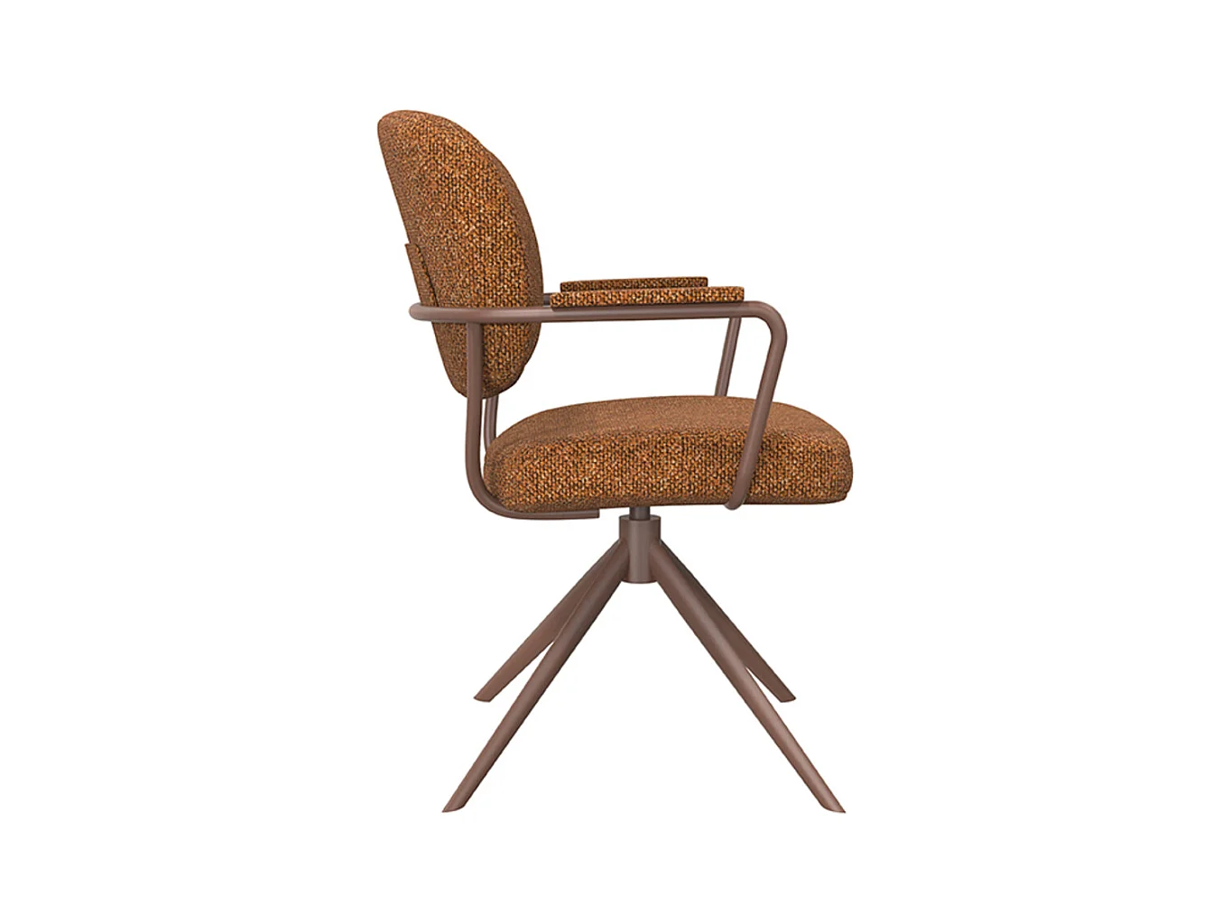 Chaise de salle à manger Basel - Corail - Boucle - lot de 2