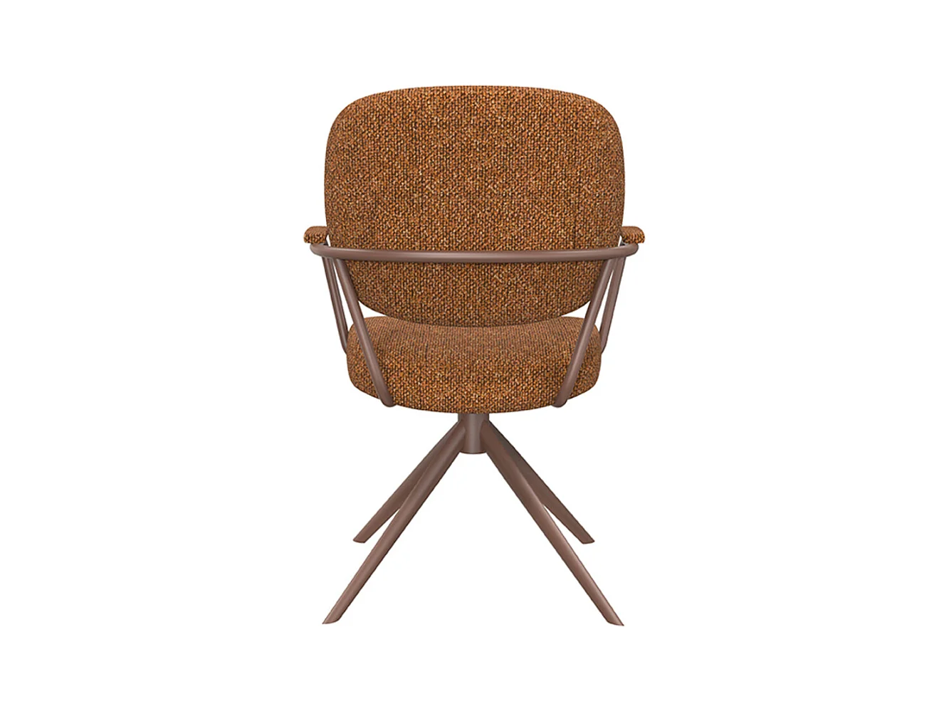 Chaise de salle à manger Basel - Corail - Boucle - lot de 2