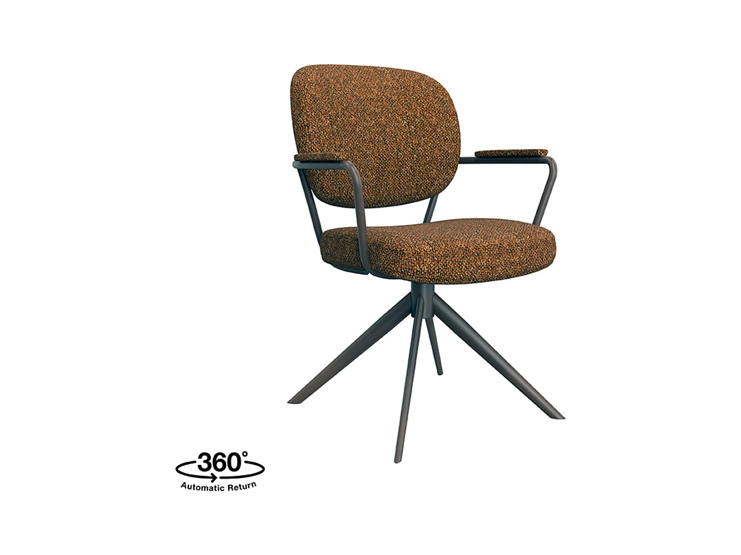 Chaise de salle à manger Basel - Corail - Boucle - lot de 2