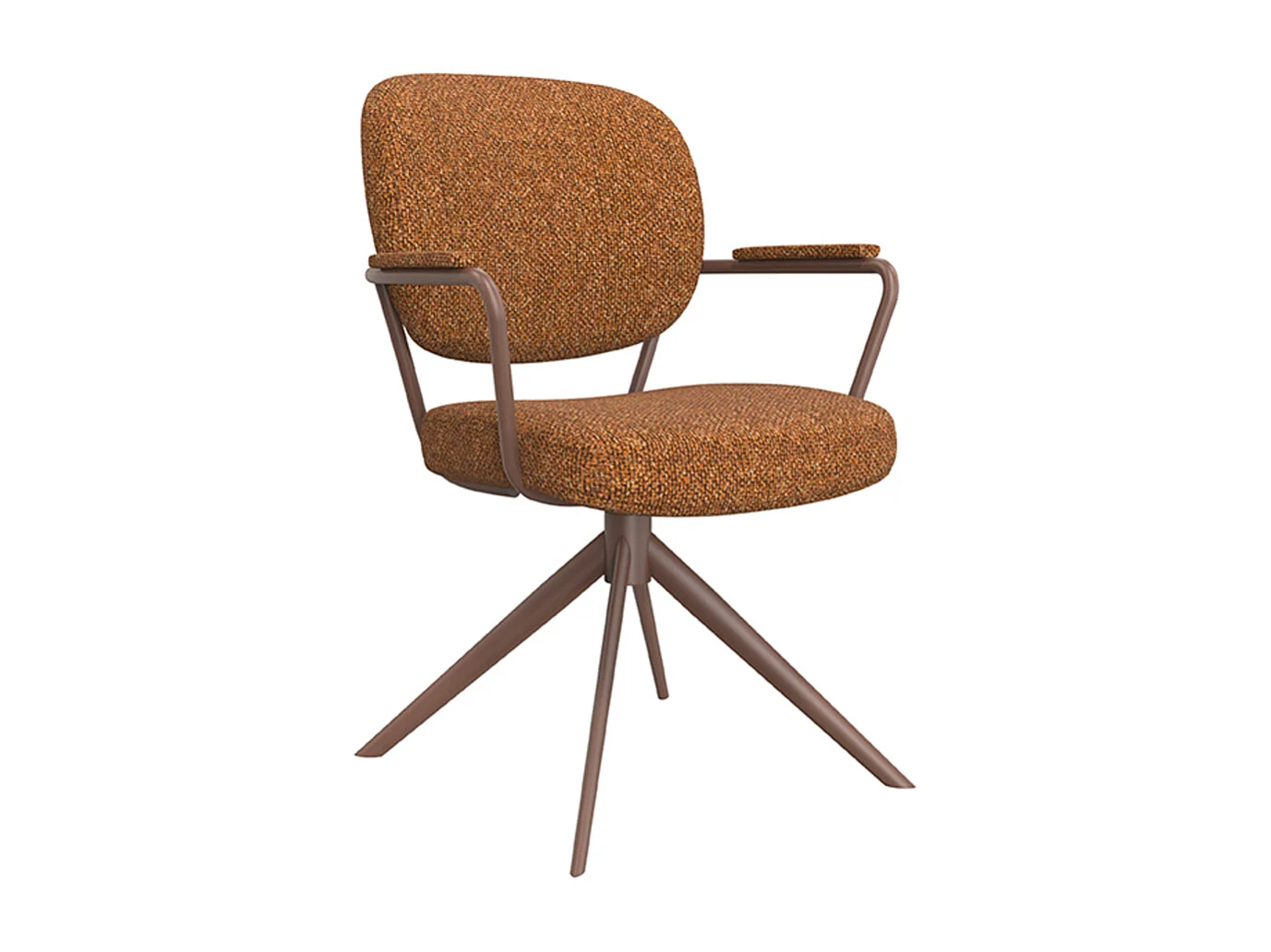 Chaise de salle à manger Basel - Corail - Boucle - lot de 2