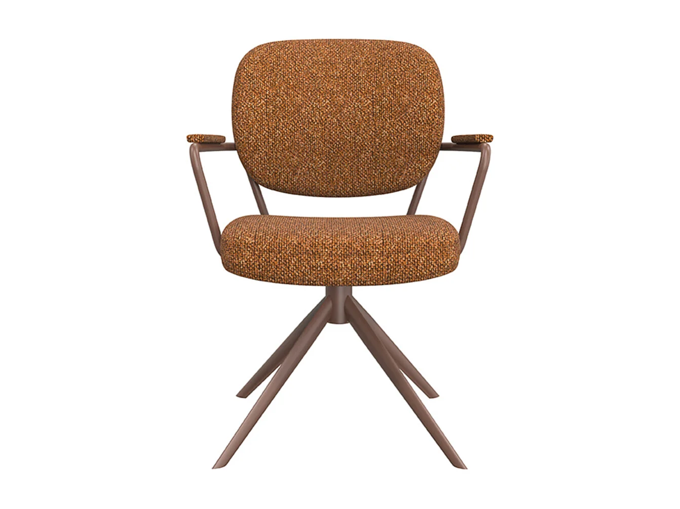 Chaise de salle à manger Basel - Corail - Boucle - lot de 2