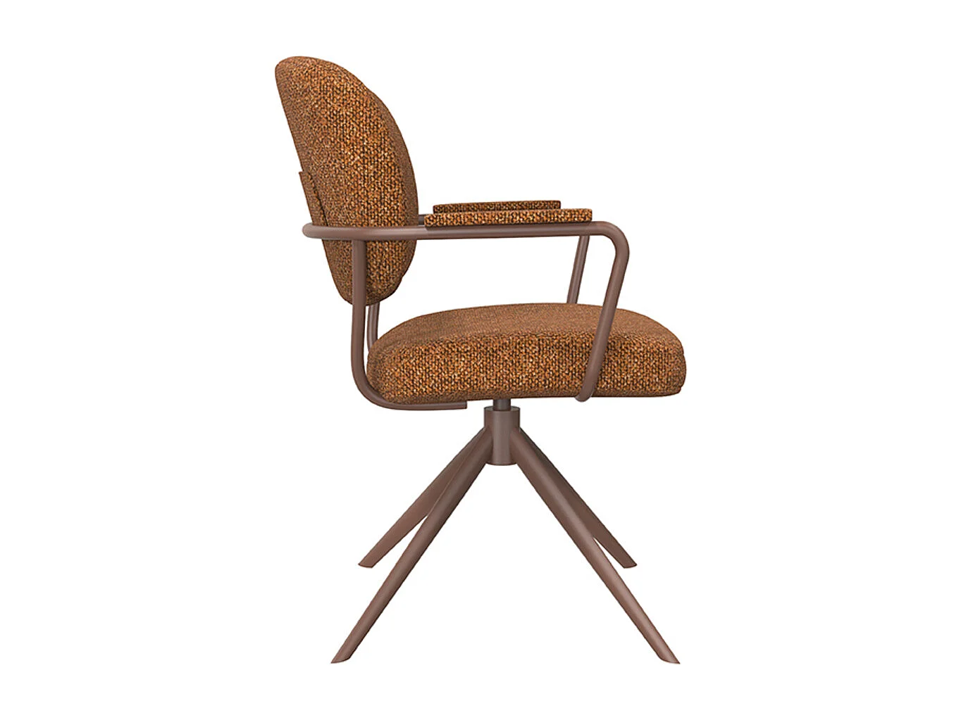 Chaise de salle à manger Basel - Corail - Boucle - lot de 2