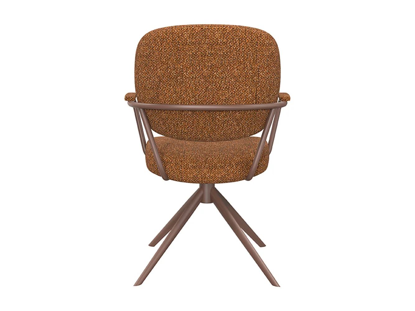 Chaise de salle à manger Basel - Corail - Boucle - lot de 2