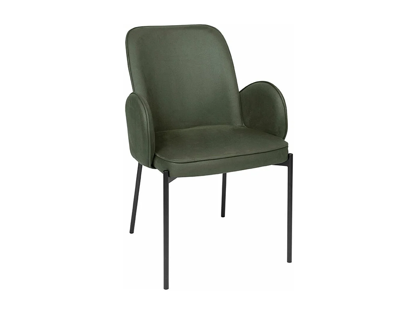 Chaise de salle à manger Jari - 55x60x86cm - Vert armée - lot de 2