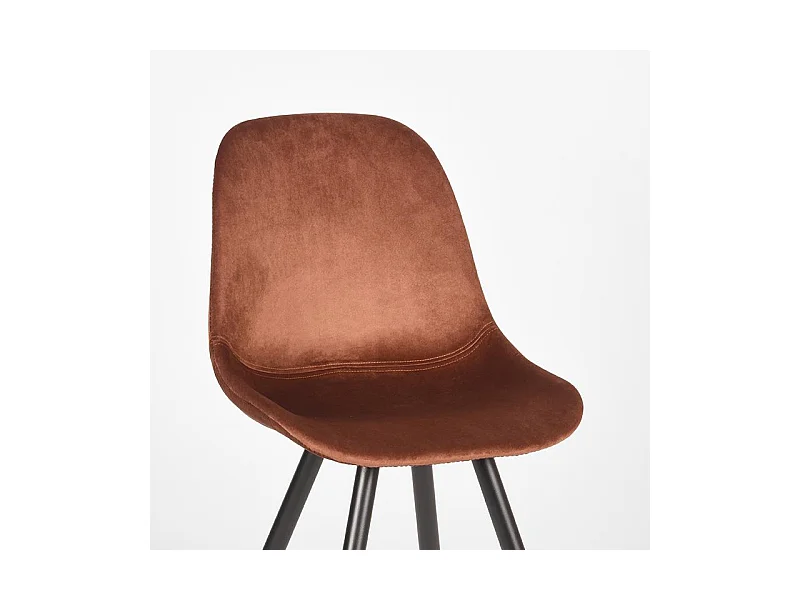 Eetkamerstoel Capri - Rust - Fluweel - set van 2