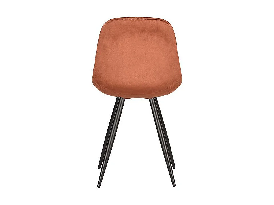 Chaise de salle à manger Capri - Rouille - Velours - Lot de 2