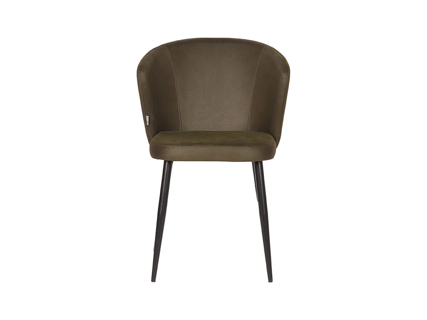 Chaise de salle à manger Wave - Vert armée - Microfibre - Lot de 2