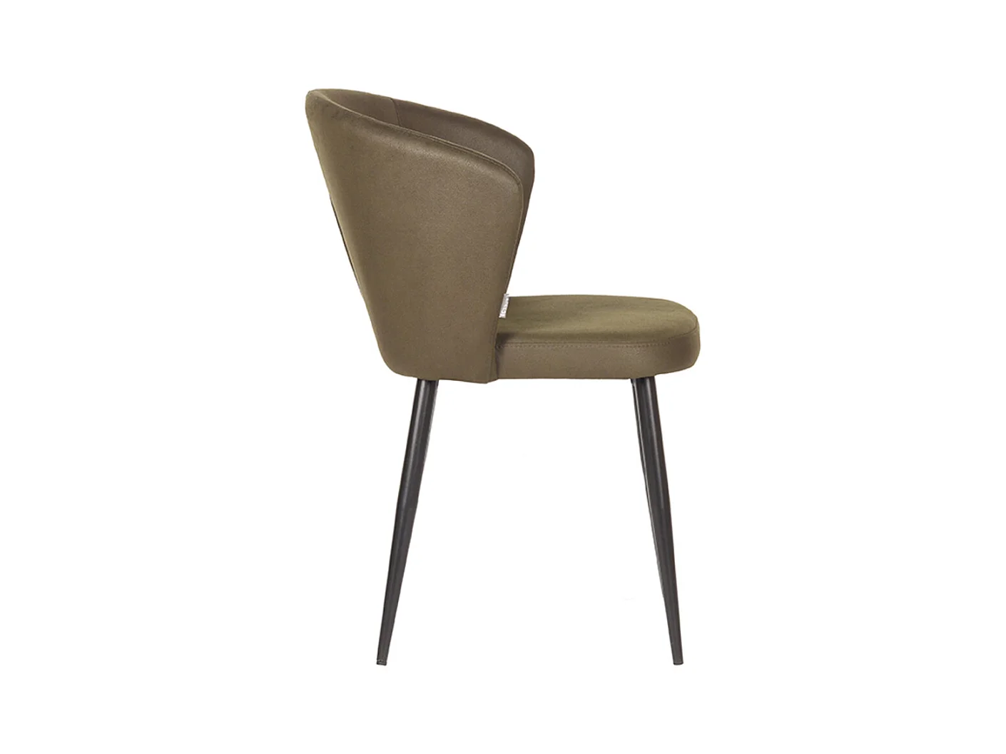 Chaise de salle à manger Wave - Vert armée - Microfibre - Lot de 2