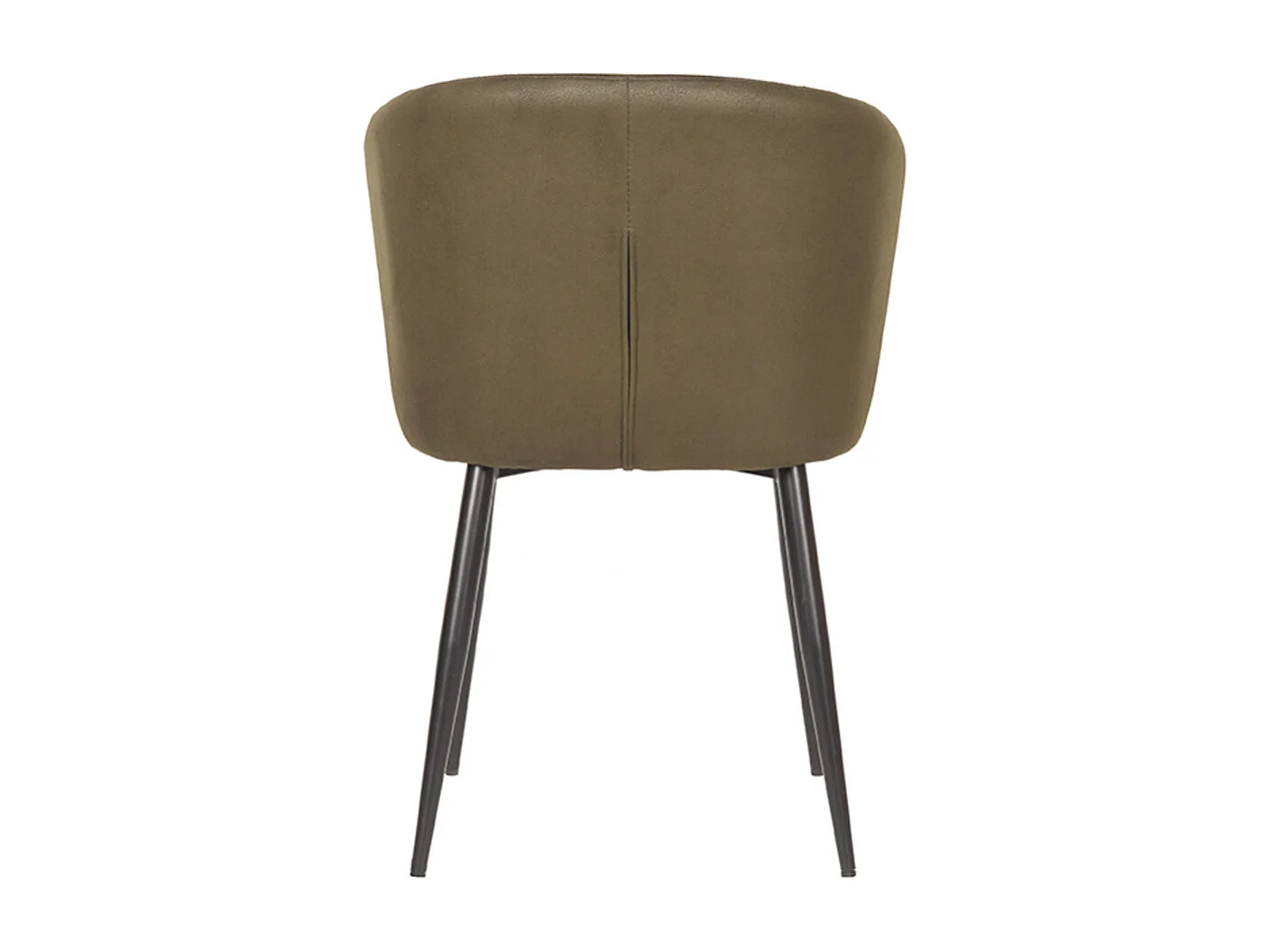 Chaise de salle à manger Wave - Vert armée - Microfibre - Lot de 2