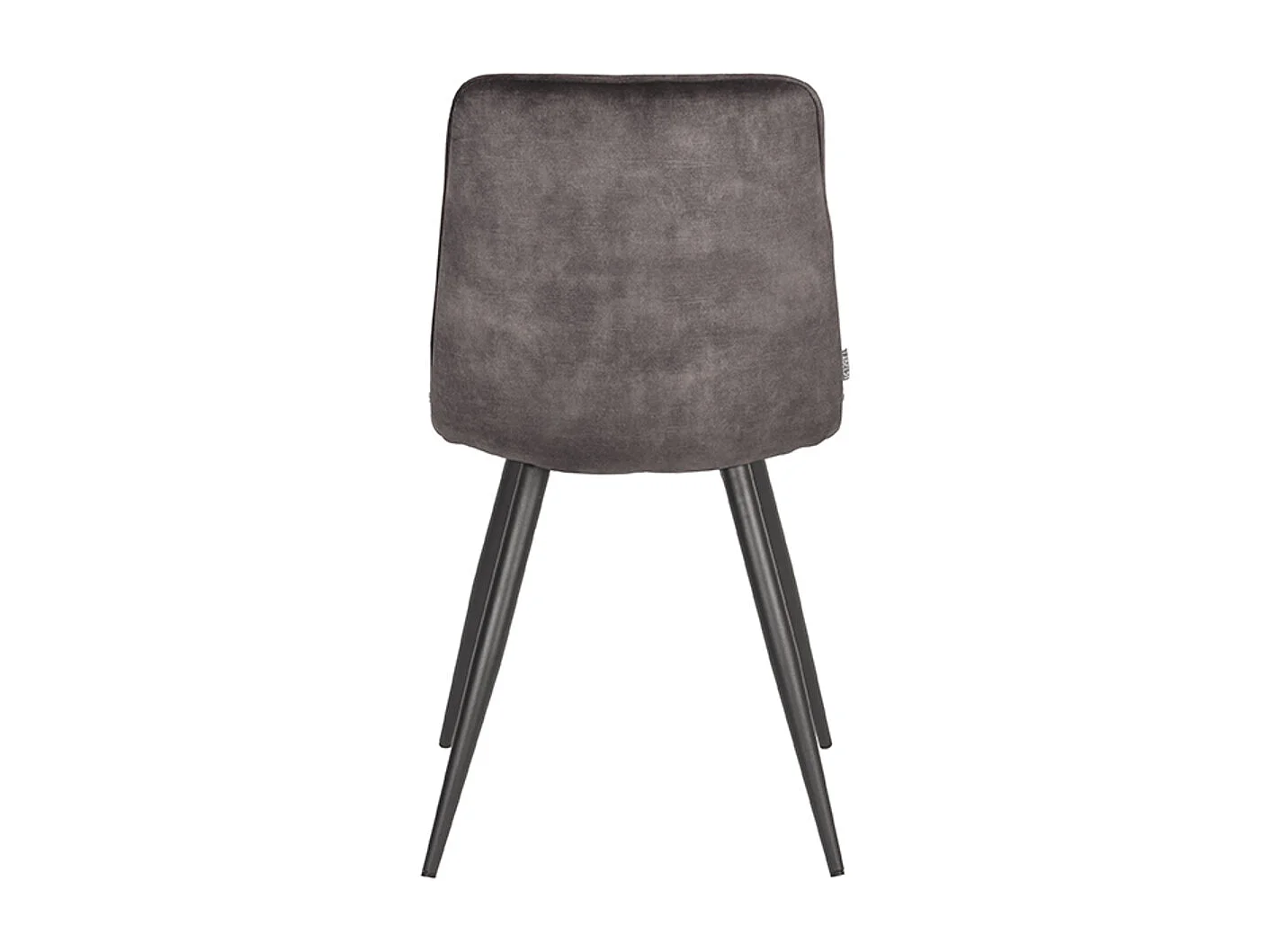 Chaise de salle à manger Jelt - Anthracite - Velours - lot de 2