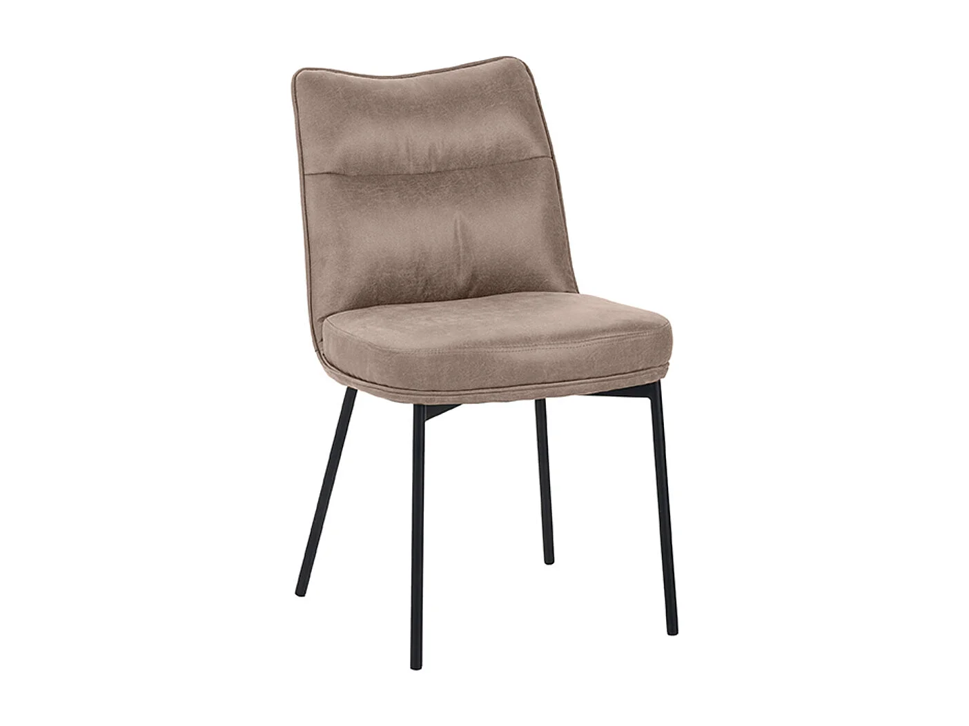 Chaise de salle à manger Lennon - Taupe - Micro Suede - Lot de 2