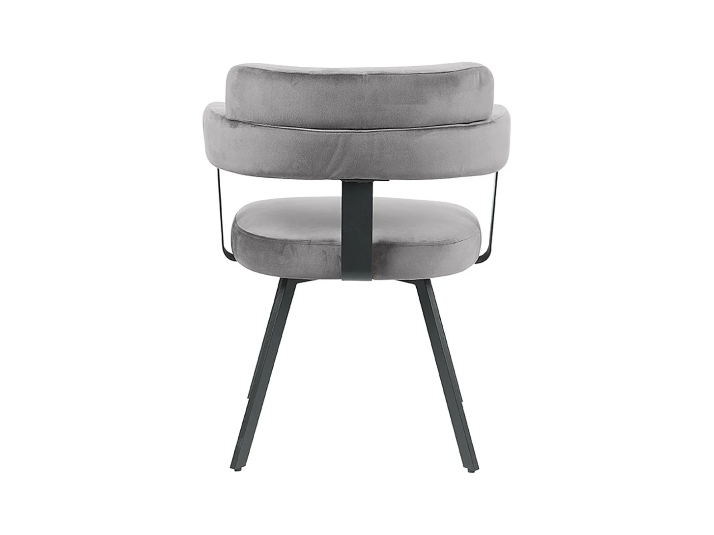 Chaise de salle à manger Bardio - Gris - Velours - Lot de 2
