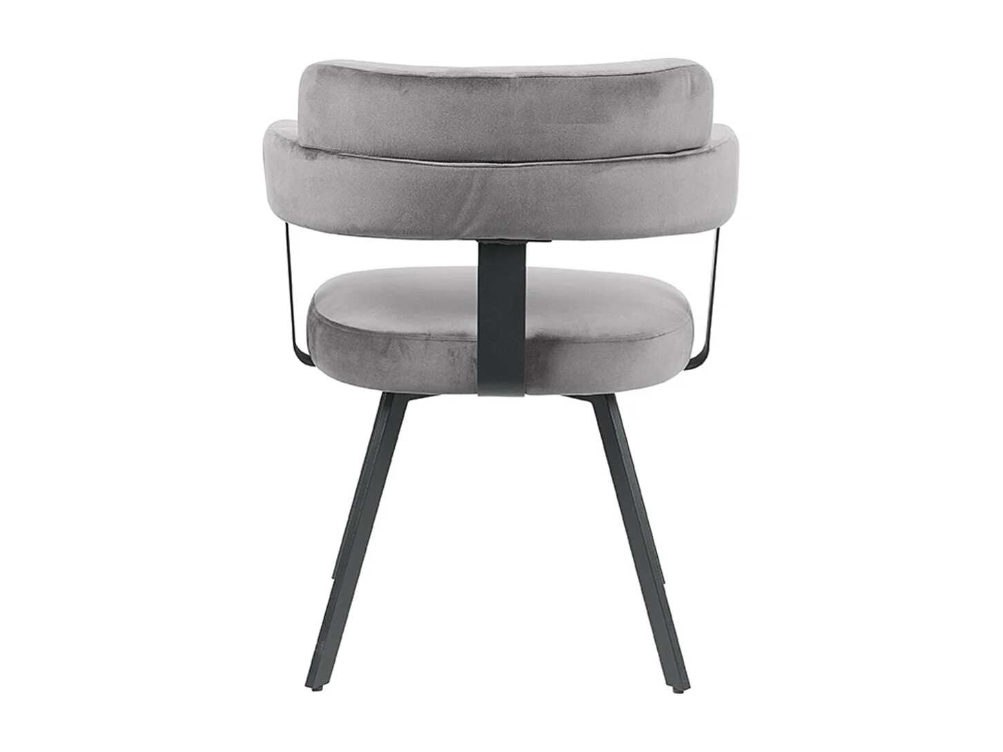 Chaise de salle à manger Bardio - Gris - Velours - Lot de 2